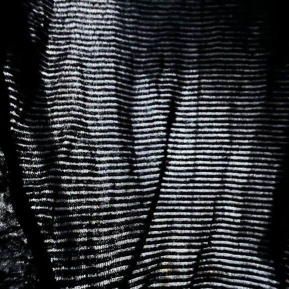 Trouve M Lightweight Ribbed Knit Black Women's Top Goth Y2K Bella‎ Sheer - Picture 7 of 8